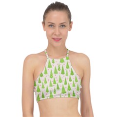 Christmas-a 002 Racer Front Bikini Top