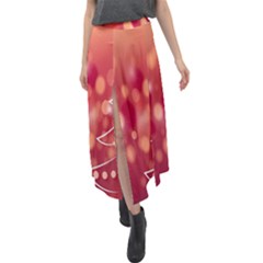 Christmas-tree-a 002 Velour Split Maxi Skirt by nate14shop