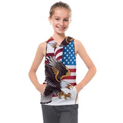 American-eagle- Clip-art Kids  Sleeveless Hoodie by Jancukart