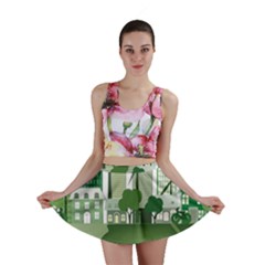 Vector-energy-saving-caring-for-the-earth Mini Skirt