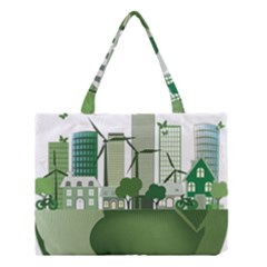 Vector-energy-saving-caring-for-the-earth Medium Tote Bag by Jancukart