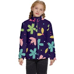 Colorful Floral Kids  Puffer Bubble Jacket Coat