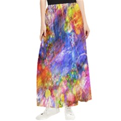 Abstract Colorful Artwork Art Maxi Chiffon Skirt by artworkshop