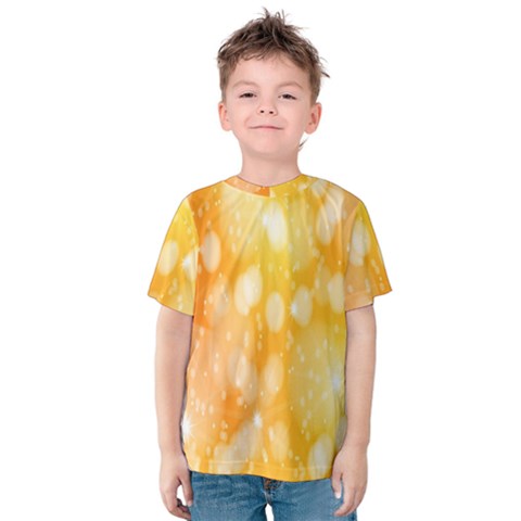 Abstract Sparkling Christmas Day Kids  Cotton Tee by artworkshop