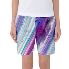 Color Acrylic Paint Art Women s Basketball Shorts by artworkshop