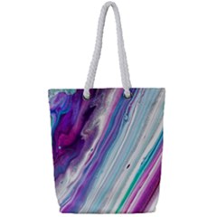 Color Acrylic Paint Art Full Print Rope Handle Tote (small) by artworkshop