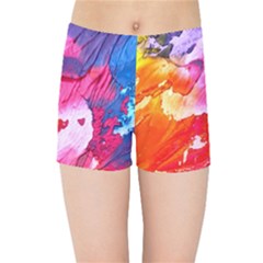 Colorful Painting Kids  Sports Shorts by artworkshop