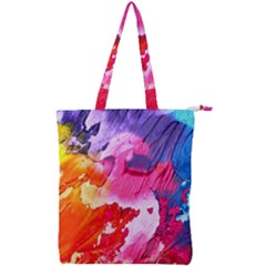 Colorful Painting Double Zip Up Tote Bag by artworkshop