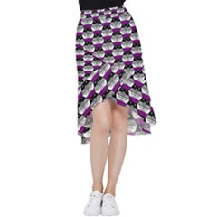 Hackers Town Void Mantis Hexagon Asexual Ace Pride Flag Frill Hi Low Chiffon Skirt by WetdryvacsLair