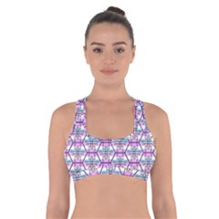 Hackers Town Void Mantis Hexagon Bigender Pride Flag Cross Back Sports Bra by WetdryvacsLair