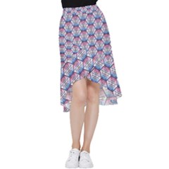 Hackers Town Void Mantis Hexagon Bigender Seven 7 Stripe Pride Flag Frill Hi Low Chiffon Skirt by WetdryvacsLair