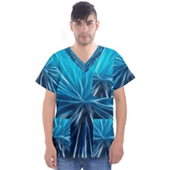 Background-structure-lines Men s V-neck Scrub Top