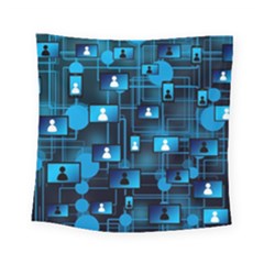 Smartphone-system-web-news Square Tapestry (small) by Jancukart