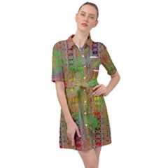 Sacred Message Belted Shirt Dress by Thespacecampers