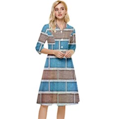 Brick-wall Classy Knee Length Dress