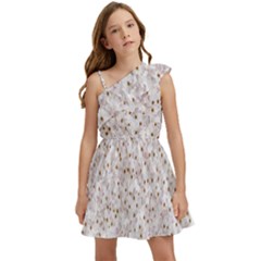 Cherry-blossoms Kids  One Shoulder Party Dress