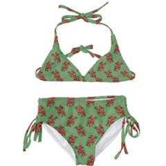 Flowers-b 002 Kids  Classic Bikini Set by nate14shop