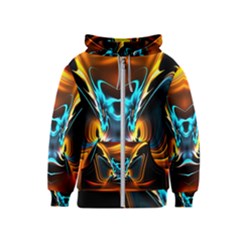 Duck-crazy-duck-abstract Kids  Zipper Hoodie by Jancukart