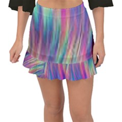 Rainbow Effect Cbdoilprincess  Fishtail Mini Chiffon Skirt