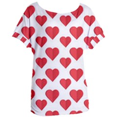 Heart-004 Women s Oversized Tee by nate14shop