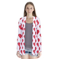 Heart-004 Drape Collar Cardigan