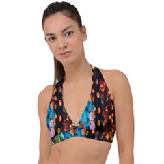 Lighting Halter Plunge Bikini Top by nate14shop