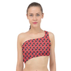 Glowing Leafs Spliced Up Bikini Top  by Sparkle