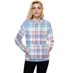 Plaid Women s Lightweight Drawstring Hoodie