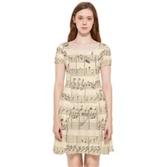 Print-musical Inside Out Cap Sleeve Dress by nate14shop