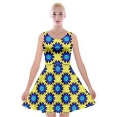 Rosette Velvet Skater Dress by nate14shop