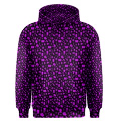 Small Bright Dayglo Purple Halloween Motifs Skulls, Spells & Cats On Spooky Black Men s Core Hoodie by PodArtist