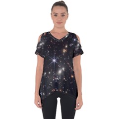 James Webb Space Telescope Deep Field Cut Out Side Drop Tee by PodArtist