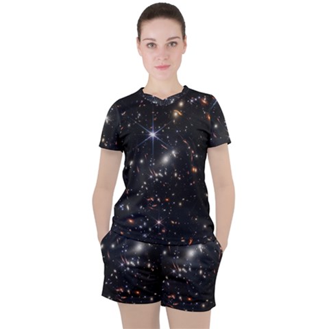 James Webb Space Telescope Deep Field Women s Tee And Shorts Set by PodArtist