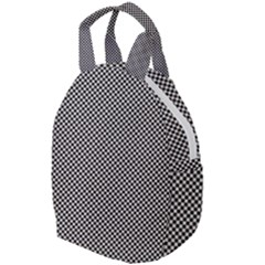 Small Black And White Watercolor Checkerboard Chess Travel Backpacks by PodArtist