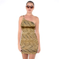 Esparto-tissue-braided-texture One Soulder Bodycon Dress