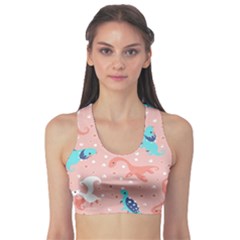 Dinosaurs-seamless-pattern-kids Sports Bra