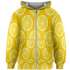 Lemon-fruits-slice-seamless-pattern Kids  Zipper Hoodie Without Drawstring by nate14shop
