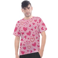 Scattered-love-cherry-blossom-background-seamless-pattern Men s Sport Top by nate14shop