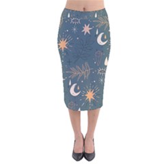 Bohemian Dreams  Velvet Midi Pencil Skirt by HWDesign