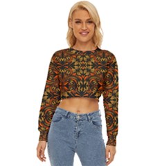 Folk Flowers Print Floral Pattern Ethnic Art Lightweight Long Sleeve Sweatshirt by Eskimos