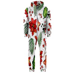 Pngtree-watercolor-christmas-pattern-background Hooded Jumpsuit (men)