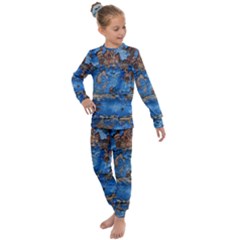 Background Wood Texture Kids  Long Sleeve Set  by nate14shop