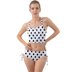 Black-and-white-polka-dot-pattern-background-free-vector Mini Tank Bikini Set by nate14shop