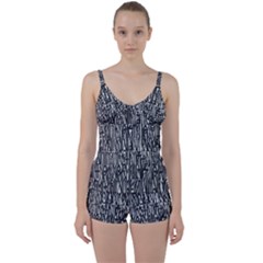 Background-design Tie Front Two Piece Tankini