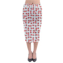 Spanish Love Phrase Motif Pattern Midi Pencil Skirt by dflcprintsclothing