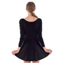 Black,Elegan Long Sleeve Velvet Skater Dress View2