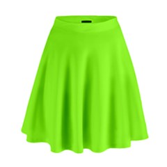 Grass-green-color-solid-background High Waist Skirt