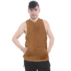 Leather Brown  Men s Sleeveless Hoodie by artworkshop