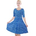 Jeans Blue  Quarter Sleeve A-Line Dress View1