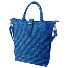 Jeans Blue  Buckle Top Tote Bag by artworkshop